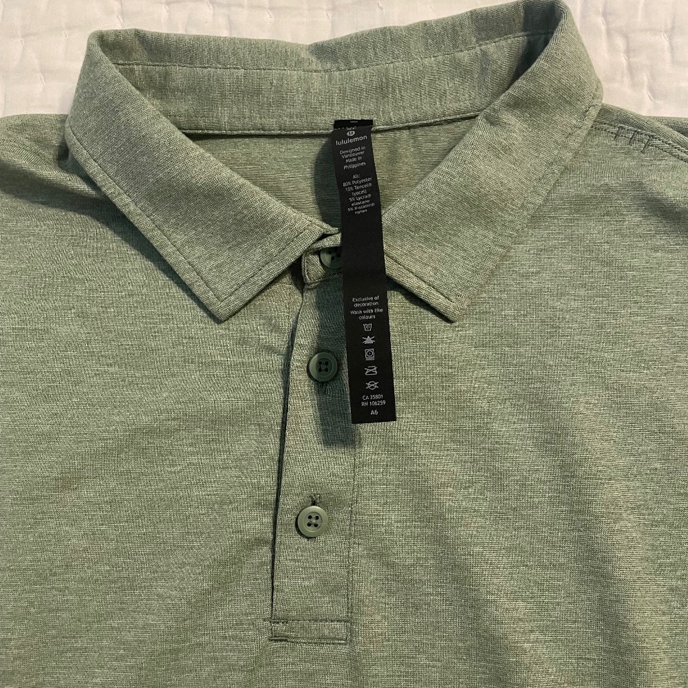 Lululemon men’s polo shirt sage green XL